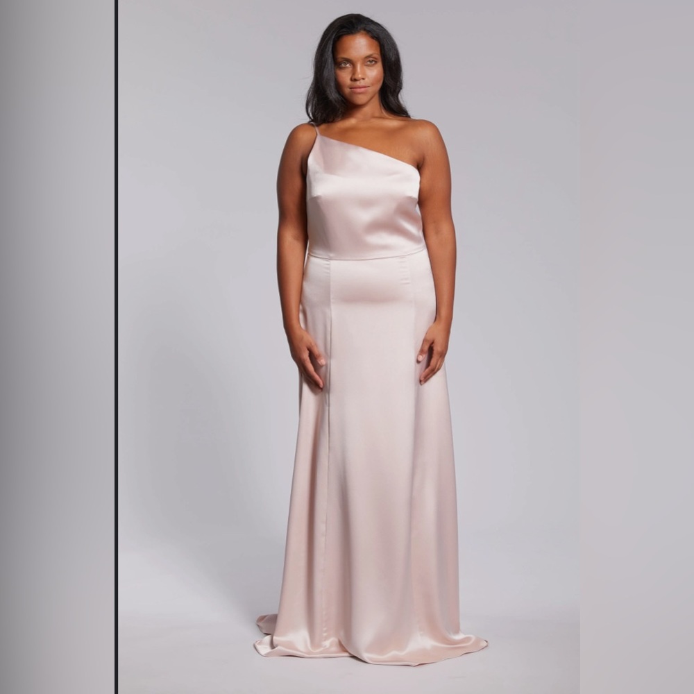 One Shoulder Satin Gown